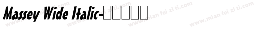 Massey Wide Italic字体转换
